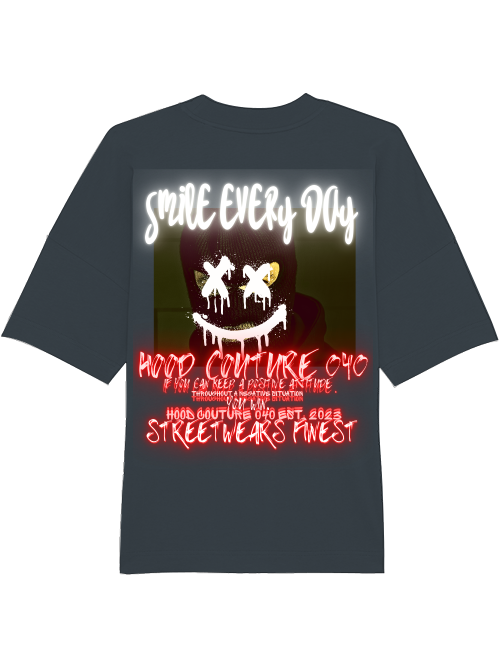 Oversized Unisex Premium T-Shirt "smile.original.backprint"