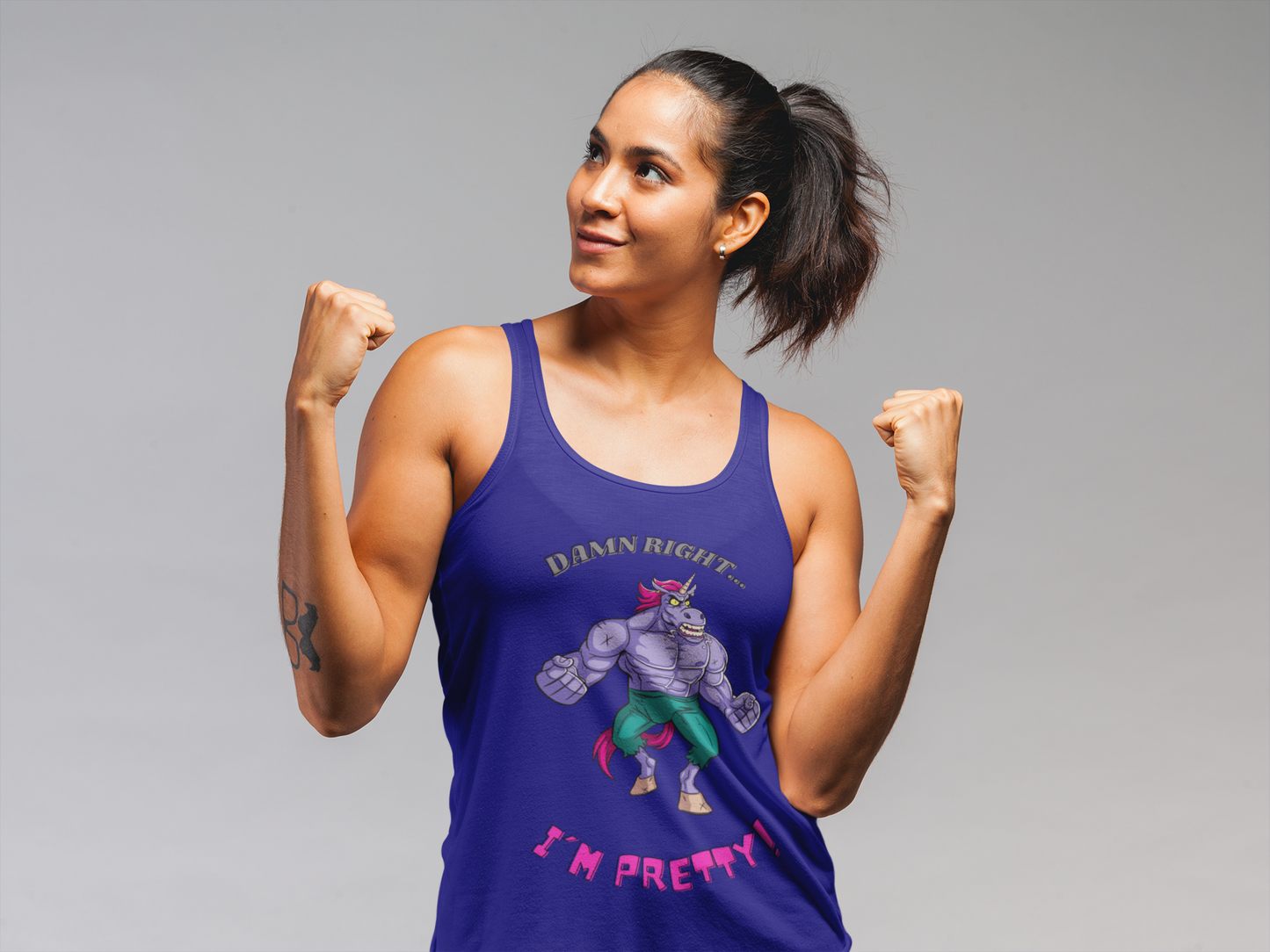 Premium Women Softstyle Tank Top "Damn Right I´m Pretty!"