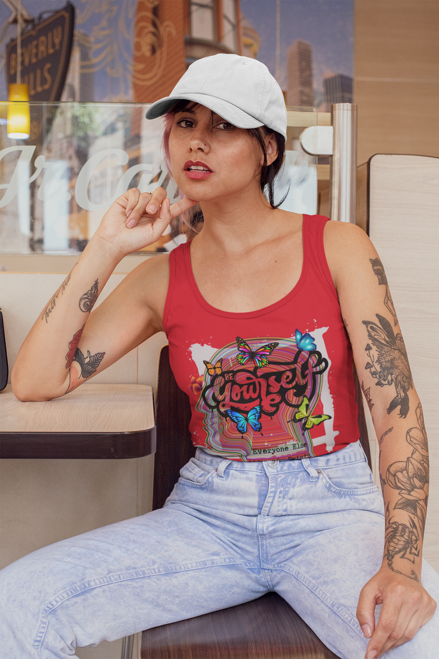 Premium Women Softstyle Tank Top "Be Yourself"