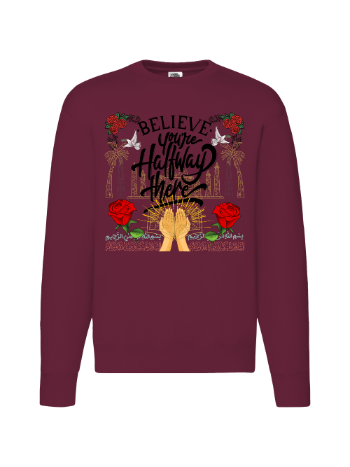 Premium Unisex Crew Neck Sweater Modell 2 "Believe"