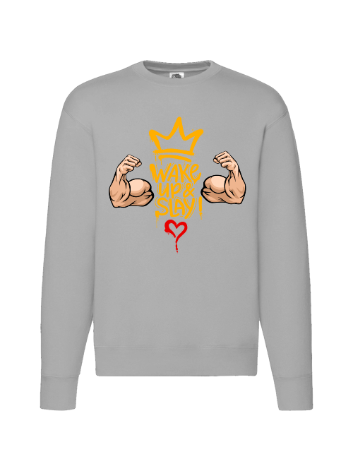 Premium Unisex Crew Neck Sweater Modell 2 "Wake Up & Slay"