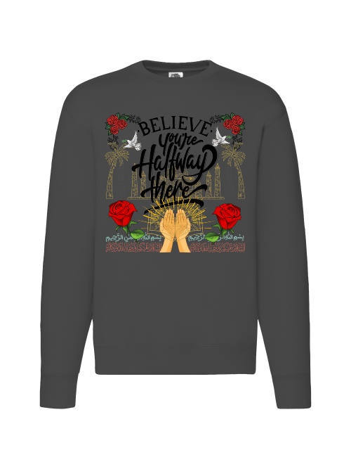 Premium Unisex Crew Neck Sweater Modell 2 "Believe"