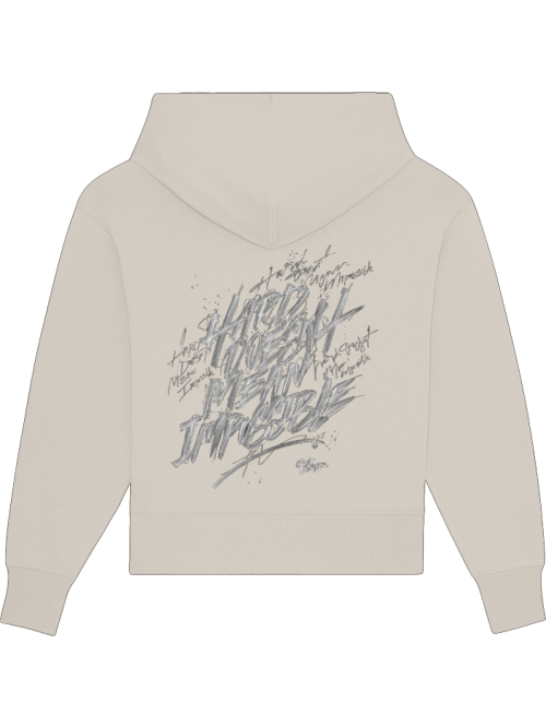 Premium Heavy Cotton Hoodie "Hard does not mean impossible"