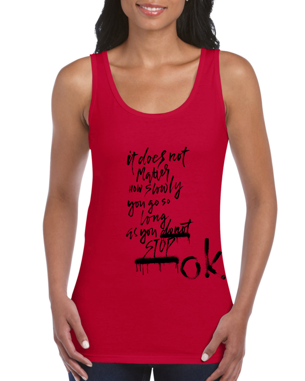 Premium Women Softstyle Tank Top "Don´t Stop. OK?"