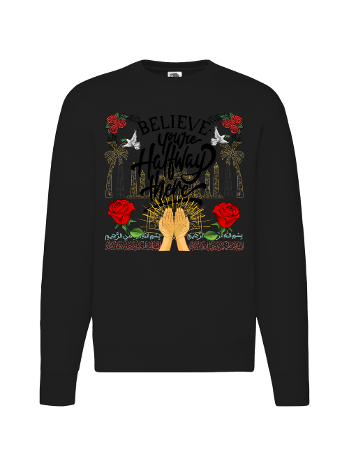 Premium Unisex Crew Neck Sweater Modell 2 "Believe"