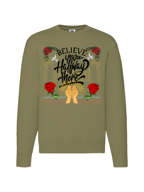 Premium Unisex Crew Neck Sweater Modell 2 "Believe"