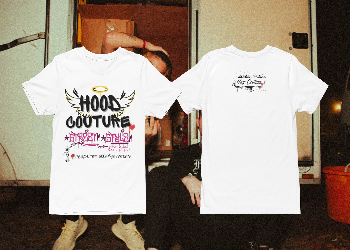 Oversized Unisex Premium T-Shirt "Hood Angel 2"