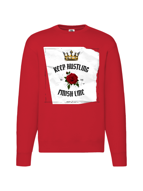 Premium Unisex Crew Neck Sweater Modell 2 "Keep Hustling"