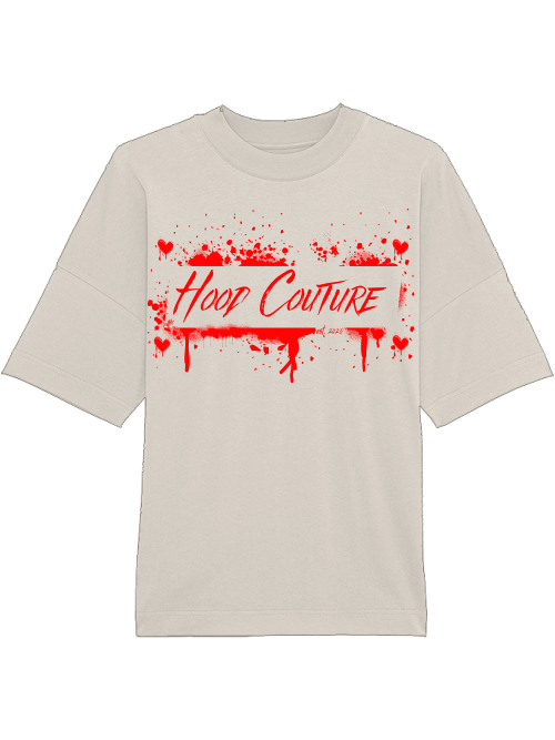 Oversized Unisex Premium T-Shirt "Hood Couture Bloody Love 2"