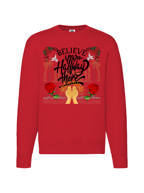 Premium Unisex Crew Neck Sweater Modell 2 "Believe"