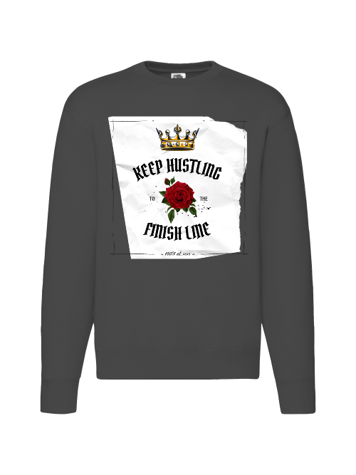 Premium Unisex Crew Neck Sweater Modell 2 "Keep Hustling"