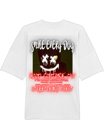 Oversized Unisex Premium T-Shirt "smile.original.hell.backprint"