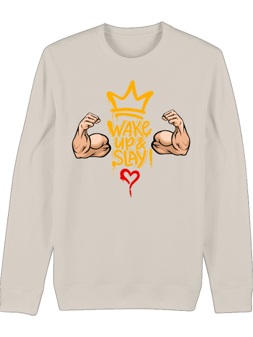 Premium Unisex Crew Neck Sweatshirt "Wake Up & Slay!"