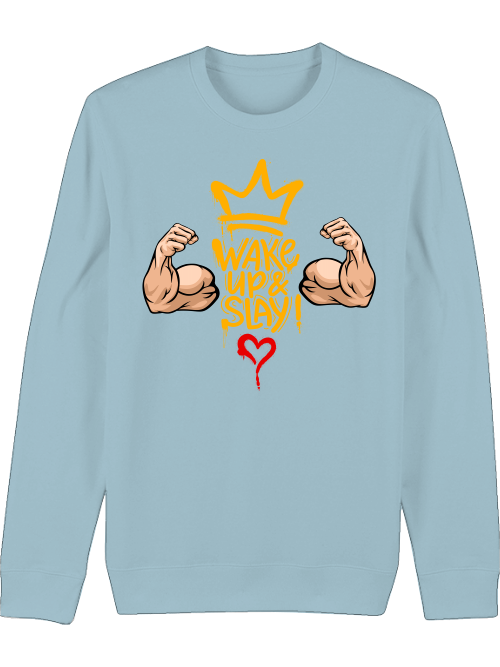 Premium Unisex Crew Neck Sweatshirt "Wake Up & Slay!"