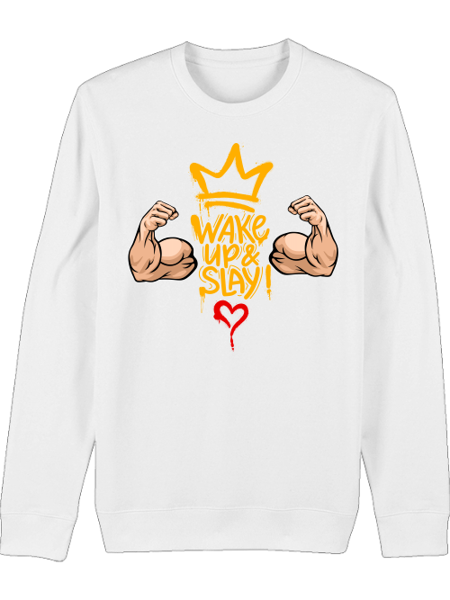 Premium Unisex Crew Neck Sweatshirt "Wake Up & Slay!"