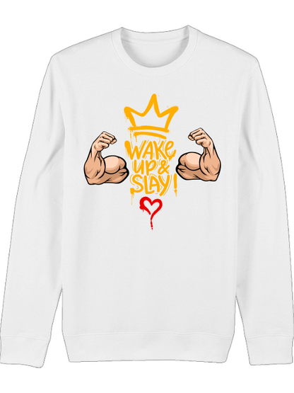 Premium Unisex Crew Neck Sweatshirt "Wake Up & Slay!"