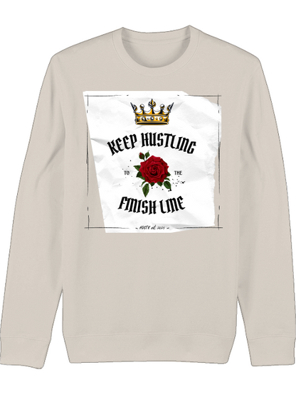 Premium Unisex Crew Neck Sweatshirt "Keep Hustling"