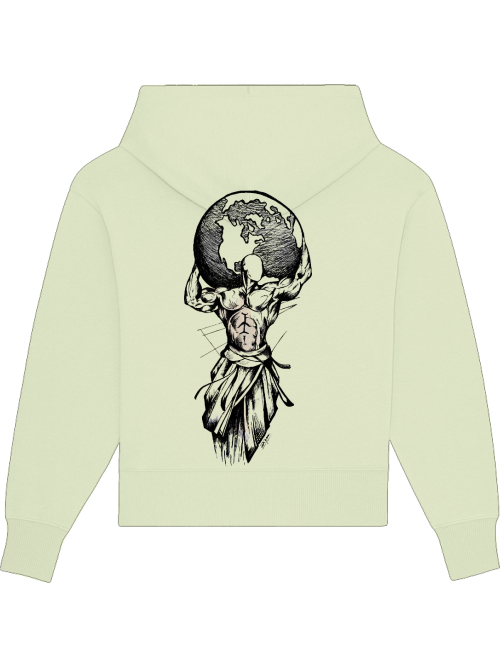 Premium Heavy Cotton Hoodie "Carry Your World" hell