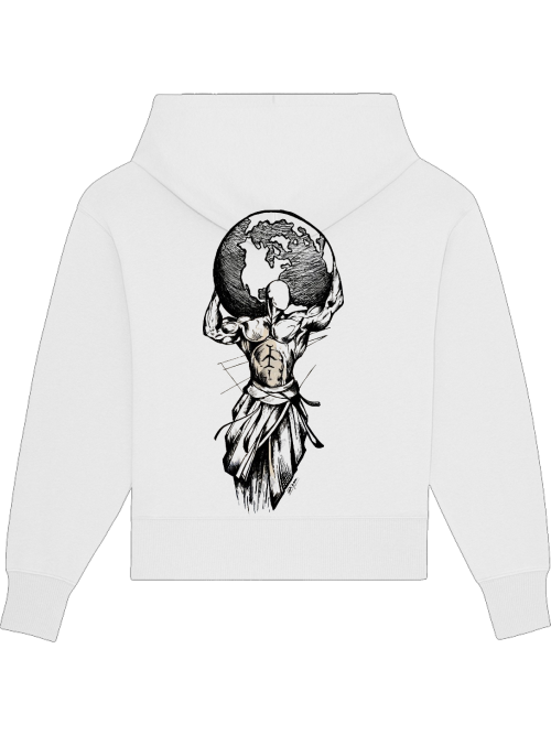 Premium Heavy Cotton Hoodie "Carry Your World" hell