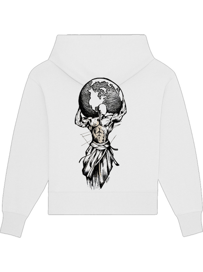 Premium Heavy Cotton Hoodie "Carry Your World" hell