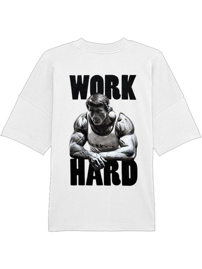 Pumpcover Unisex White "Work Hard"