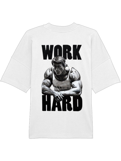 Pumpcover Unisex White "Work Hard"