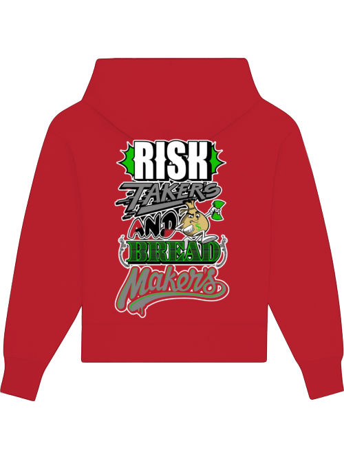Premium Heavy Cotton Hoodie "Risk Takers and Bread Makers" dunkel