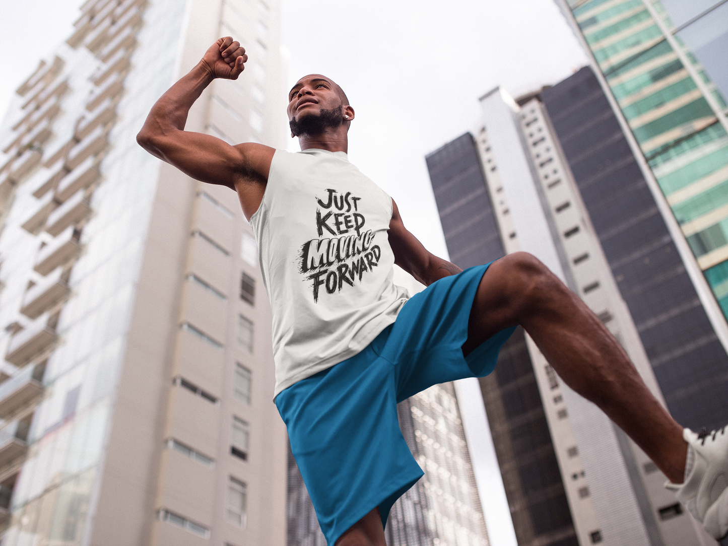 Premium Softstyle Tank Top Men "Just Keep Moving Forward"