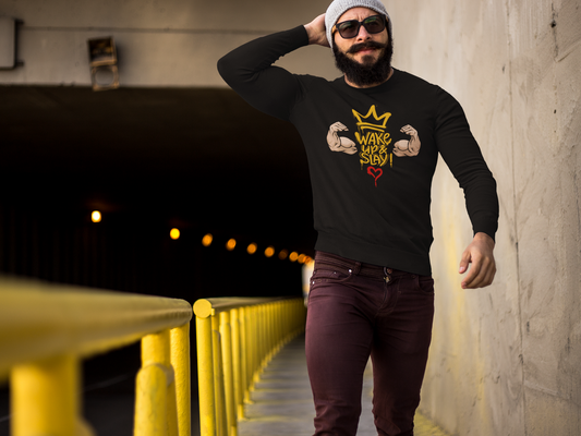 Premium Unisex Crew Neck Sweater Modell 2 "Wake Up & Slay"