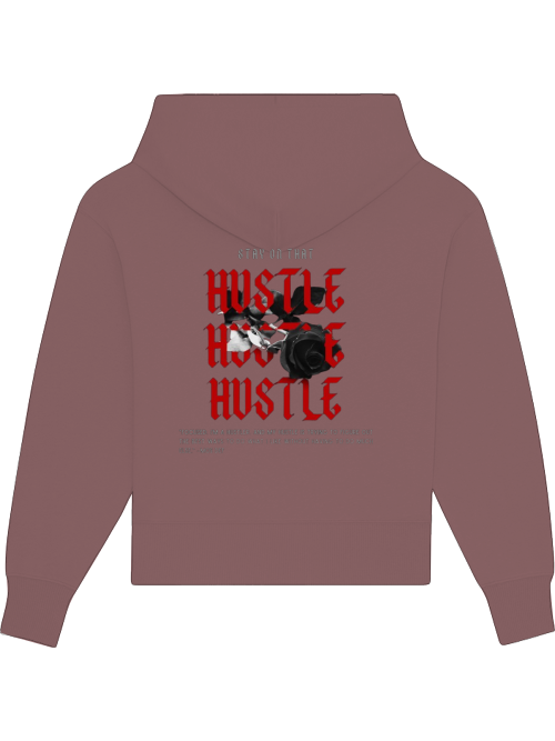 Premium Heavy Cotton Hoodie "Stay On That Hustle" dunkel