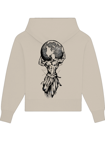 Premium Heavy Cotton Hoodie "Carry Your World" hell