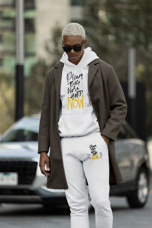 Premium Heavy Cotton Unisex Hoodie "Dream Big Work Hard"