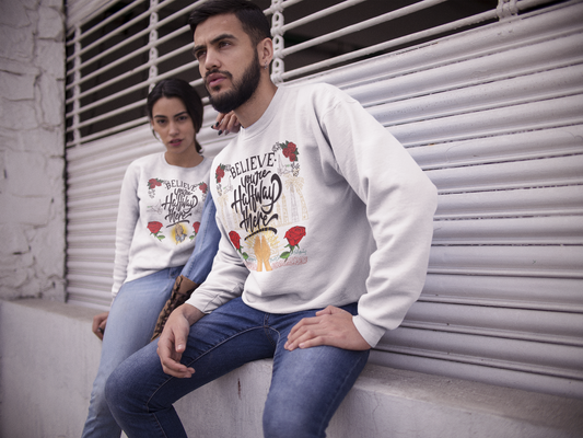 Premium Unisex Crew Neck Sweater Modell 2 "Believe."