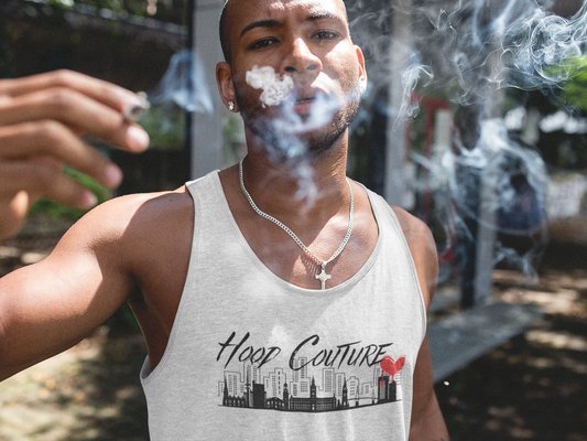 Premium Softstyle Tank Top Men "Hood Couture Hamburg Skyline"