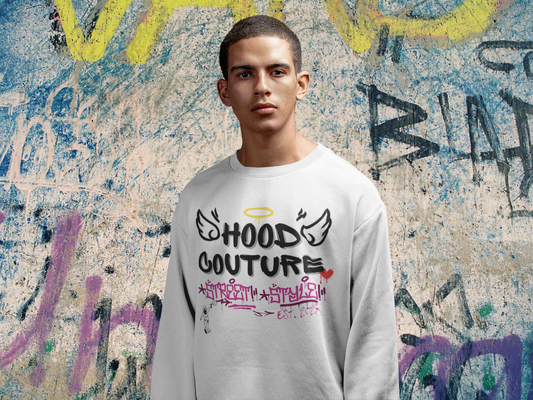 Premium Unisex Crew Neck Sweater Modell 2 "Hood Angel Classic"