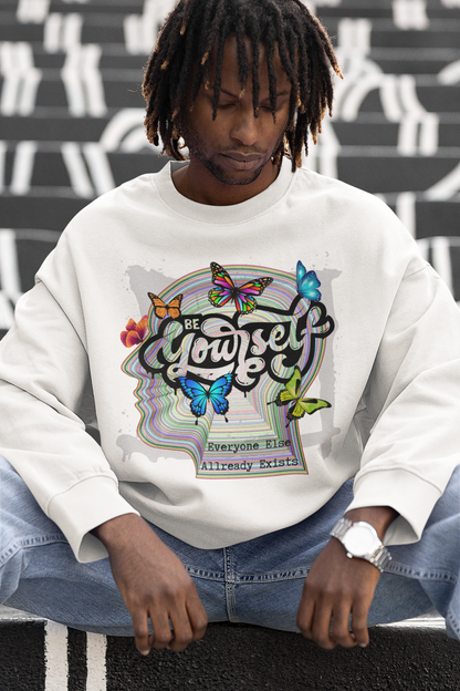 Premium Unisex Crew Neck Sweater Modell 2 "Be Yourself"