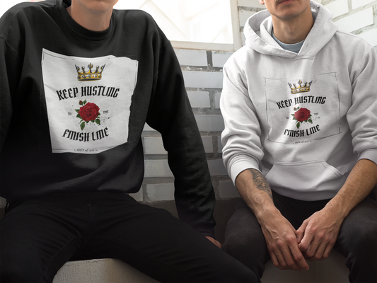 Premium Unisex Crew Neck Sweater Modell 2 "Keep Hustling"