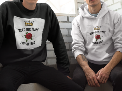 Premium Unisex Crew Neck Sweatshirt "Keep Hustling"