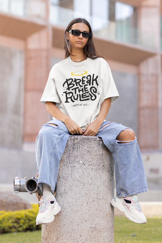 Oversized Unisex Premium T-Shirt "Break The Rules"