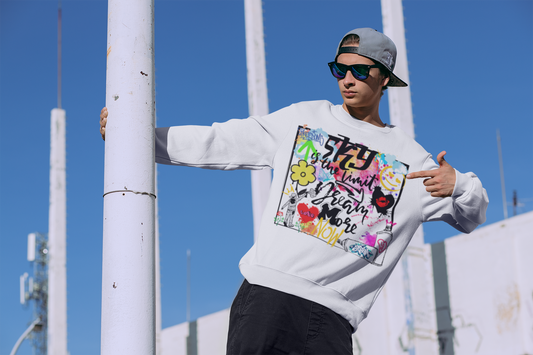 Premium Unisex Crew Neck Sweatshirt "Sky Is The Limit"
