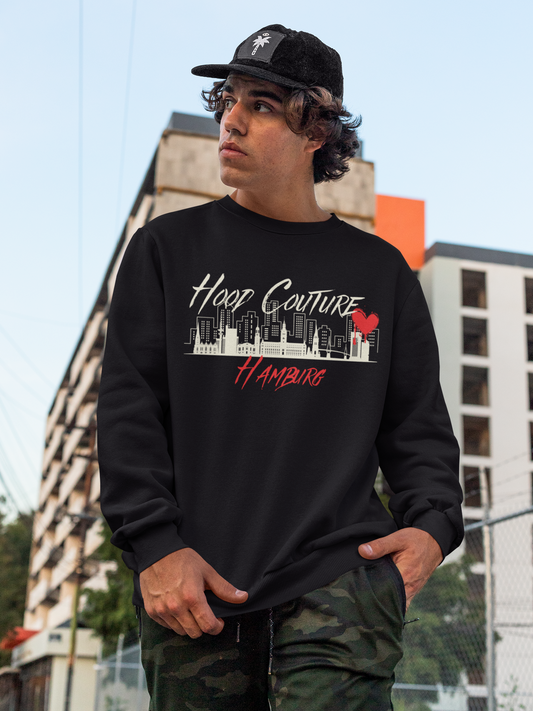 Premium Unisex Crew Neck Sweatshirt "Hood Couture By Night"