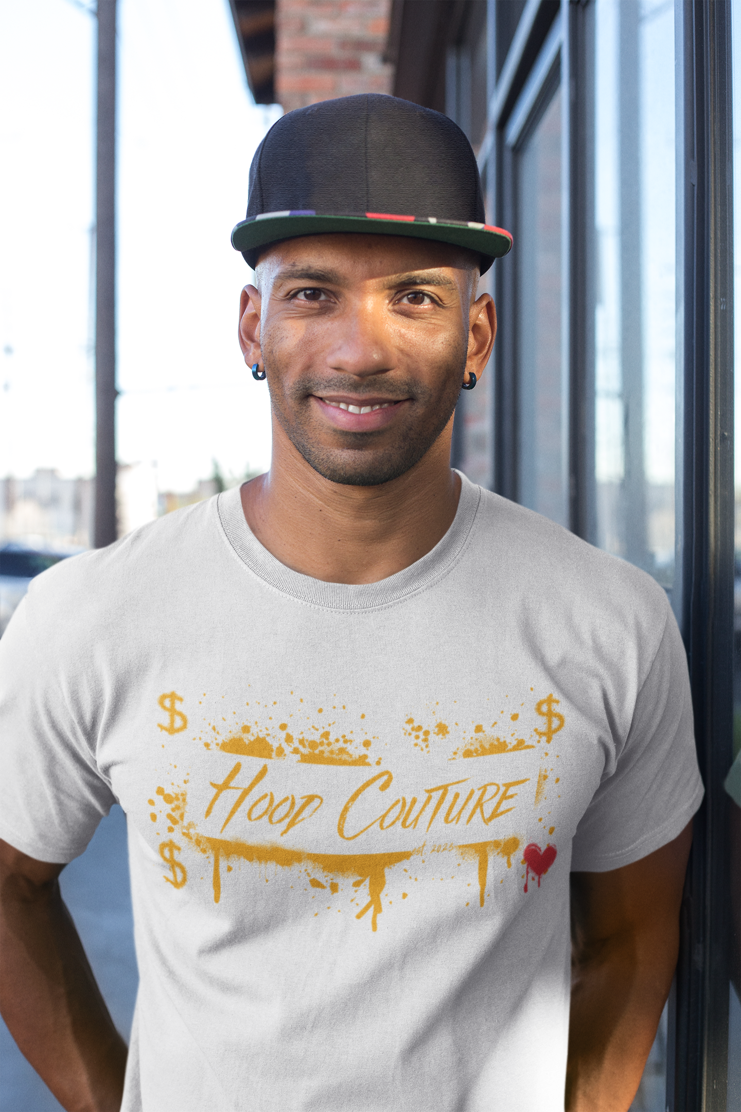 Oversized Unisex Premium T-Shirt "Hood Money Couture"