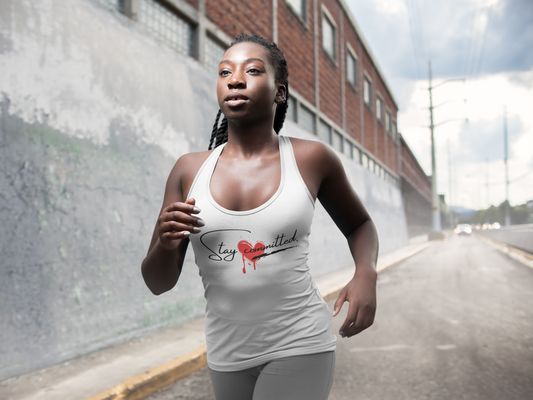Premium Women Softstyle Tank Top "Stay Committed"