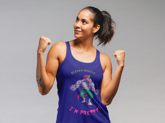 Premium Women Softstyle Tank Top "Damn Right I´m Pretty!"