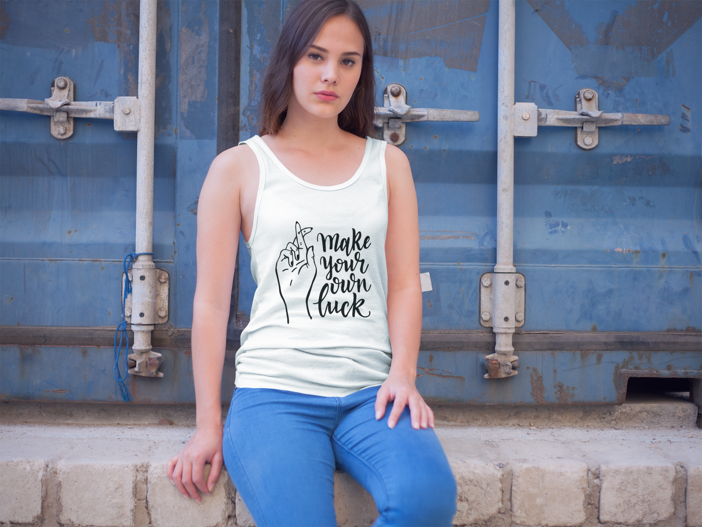 Premium Women Softstyle Tank Top "Make Your Own Luck"