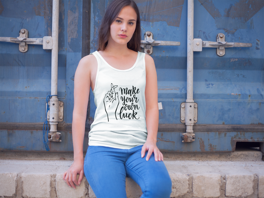 Premium Women Softstyle Tank Top "Make Your Own Luck"