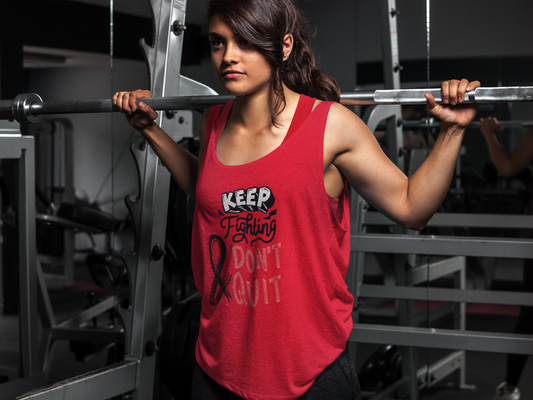 Premium Women Softstyle Tank Top "Keep Fighting"