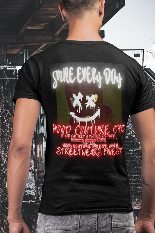 Oversized Unisex Premium T-Shirt "smile.original.backprint"