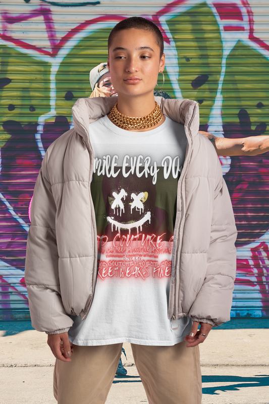 Oversized Unisex Premium T-Shirt "smile every day original hell"