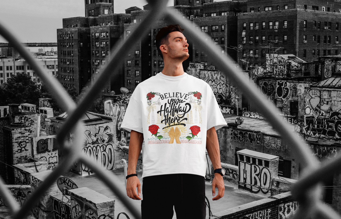 Oversized Unisex Premium T-Shirt "Believe"